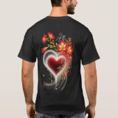 Hart bloem t-shirt (Achterkant)