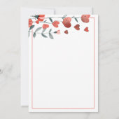 Hart Bloemen Cherry Op Top Verjaardag Dank u kaart (Achterkant)