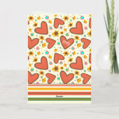 Hart Bloemen Daisy Leuk Verjaardag Inspirivity Kaart (Achterkant)