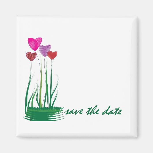 Hart bloemen! magneet (Voorkant)