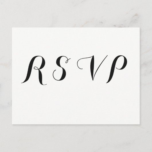 Hart Bloemen Moderne bruiloft RSVP briefkaarten (Voorkant)