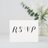 Hart Bloemen Moderne bruiloft RSVP briefkaarten (Staand voorkant)