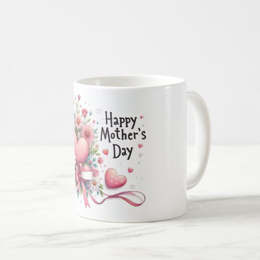 Hart & Bloemen Moederdag Koffiemok (Voorkant rechts)
