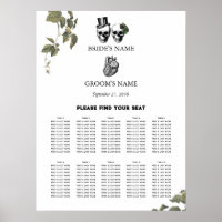 Hart Bloemen Schedels Bruiloft Zitkaarten