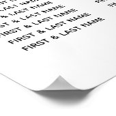 Hart Bloemen Schedels Bruiloft Zitkaarten Poster (Hoek)