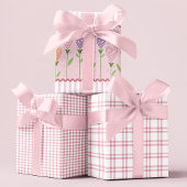 Hart Bloemen Stripes Inpakpapier Vel