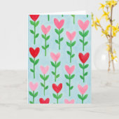 Hart Bloemenschildering in Waterverf Lege Kaart (Gele Bloem)