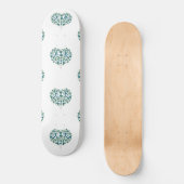 Hart Bloemmotief Persoonlijk Skateboard (Voorkant)
