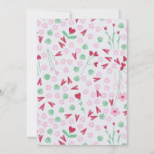 Hart Bloom Weide op Wit – Roze & Rode Valentijn Kaart (Achterkant)