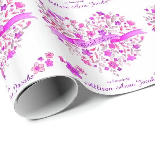 Hart boeket custom vrijgezellenfeest cadeau wrap cadeaupapier (Rol Hoek)