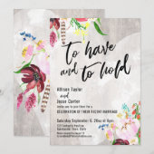 Hart Boho Bloem Rustiek Hout Om Te Hebben en Te Ho Kaart (Voorkant / Achterkant)