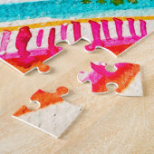 Hart boho waterverf kunst legpuzzel (Zijkant)