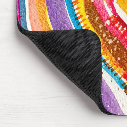 Hart boho waterverf kunst muismat (Hoek)