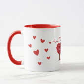 Hart Boom & Hartslag Valentijnsdag Mok (Links)