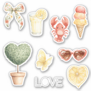 Hart Boom Liefde Citroen Vlinder IJshoorn Sticker