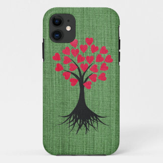 Hart Boom op Groene iPhone 5 Hoes