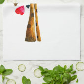 Hart boom valentijnen waterverf kunst theedoek (Gevouwen)