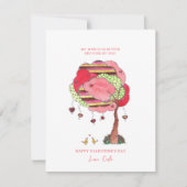 Hart Boom Valentijnskaart Feestdagenkaart (Voorkant)