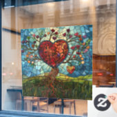 Hart Boom van het Leven Raamsticker (Cafe Raam)