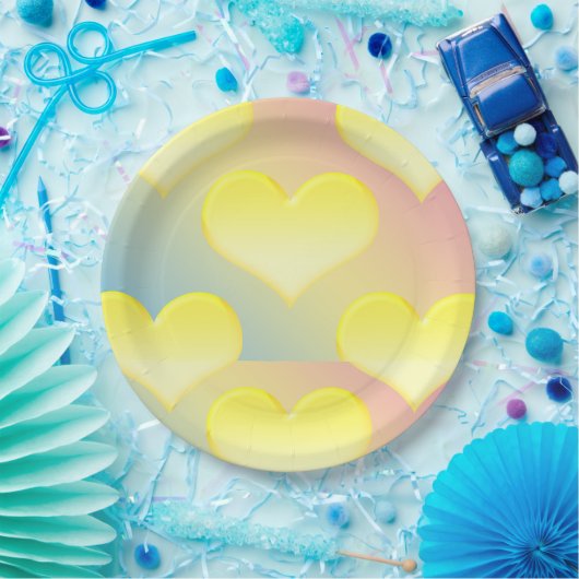 hart borden papieren bordje (Feest)