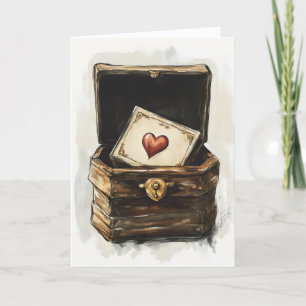 Hart borst Schattige Grappig Feestdagen Kaart