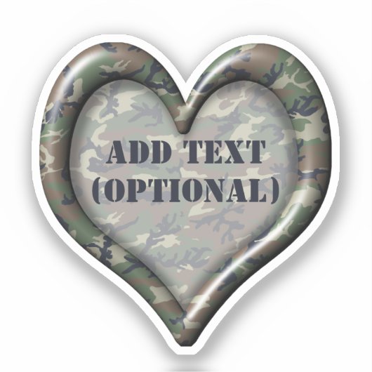 Hart Bos Camouflage Sticker (Voorkant)