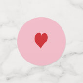 Hart, Bot en Zwarte Poot Print Confetti (Kleine voorkant)