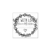 Hart & Botanische krans | Op maat gemaakt met lief Rubberstempel (Afrduk)