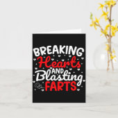 Hart breken en scheten laten Valentijn Grappig Kaart (Gele Bloem)