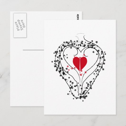 hart briefkaart (Voorkant / Achterkant)