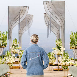 Hart bruidsmeisje bruiloft bruids vrijgezellenfees denim jacket