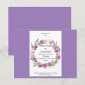 Hart bruiloft kaart (Voorkant / Achterkant)