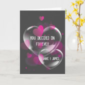 Hart Bubbles op grijs Kaart (Gele Bloem)