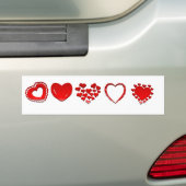 hart bumpersticker (Op auto)