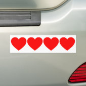 hart bumpersticker (Op auto)