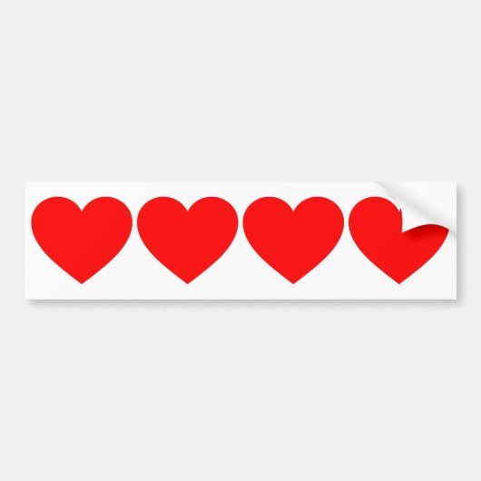 hart bumpersticker (Voorkant)