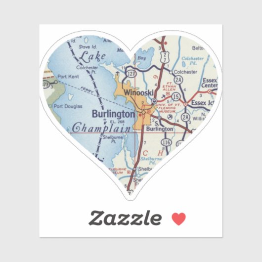 Hart Burlington Vermont en Winooski Sticker (Vel)