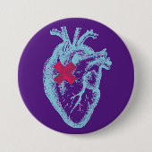 Hart Button Blauw/Paarse (Voorkant)