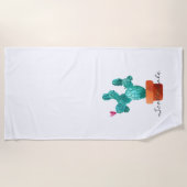 Hart Cactus Groen Roze Scottsdale Desert Fun Strandlaken (Voorkant)