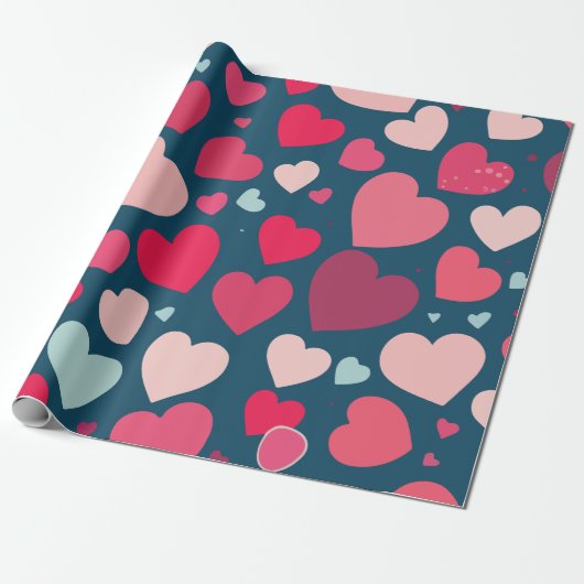 hart cadeaupapier (Uitgerold)