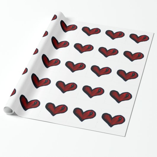 hart cadeaupapier (Uitgerold)