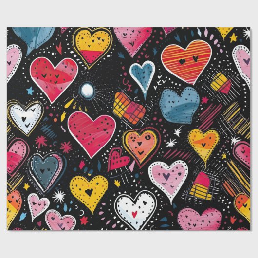 hart cadeaupapier (Vlak)