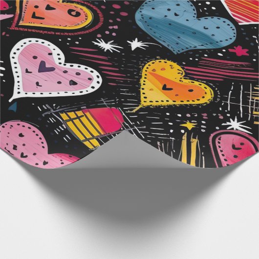 hart cadeaupapier (Hoek)