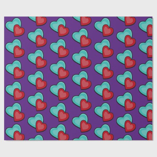 hart cadeaupapier (Vlak)