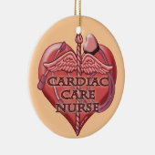 Hart Caduceus Cardiac Care Nurse Keramisch Ornament (Rechts)