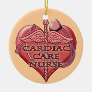 Hart Caduceus Cardiac Care Nurse Keramisch Ornament