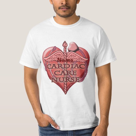 Hart Caduceus Cardiac Care Nurse T-shirt (Voorkant)