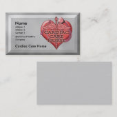 Hart Caduceus Cardiac Care Nurse Visitekaartje (Voorkant / Achterkant)