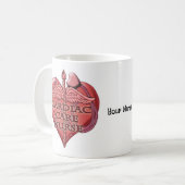 Hart Caduceus Hartverpleegkundige Koffiemok (Voorkant links)