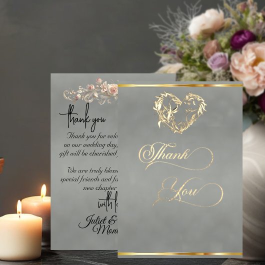 Hart & Calligrafie - Salie Bedankkaart
